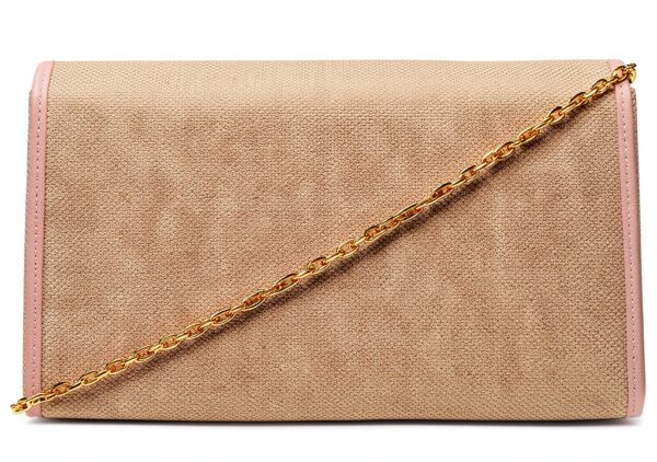 Borsa Canvas Naturale Love Moschino Borsa a spalla in PU cipria-3