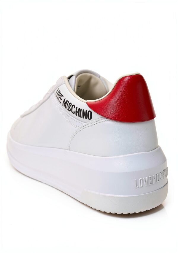 Sneaker Pollini Eclipse50 Donna Bianco Rosso Casual Elegante-5