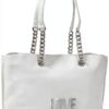 Borsa PU Love Moschino Bianca 40x12x24 cm elegante a spalla-2