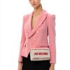 Borsa Canvas Naturale Love Moschino Borsa a spalla in PU cipria-1