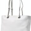 Borsa PU Love Moschino Bianca 40x12x24 cm elegante a spalla-4