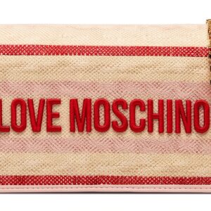 Borsa Canvas Naturale Love Moschino Borsa a spalla in PU cipria-0