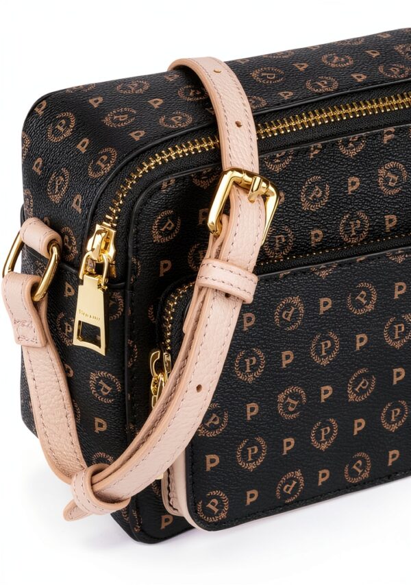 Borsa a tracolla Pollini HERITAGE TE8535 stampa monogram tinta unita-4
