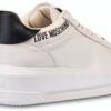 Sneaker donna Love Moschino pelle bianco nero modello D26MO02-3