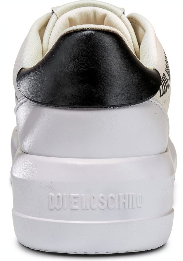 Sneaker donna Love Moschino pelle bianco nero modello D26MO02-2
