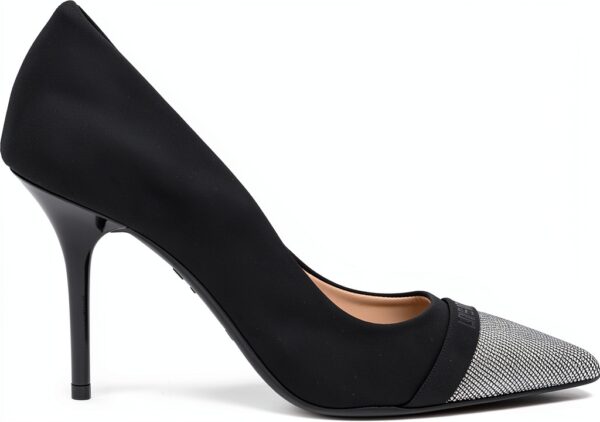 Love Moschino Decollete Tacco Donna Nero Elegante Pelle Sostenibile-3