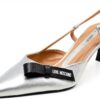 Sandalo Tacco Donna Love Moschino Argento Elegante e Confortevole-0