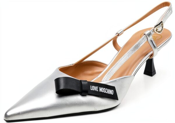 Sandalo Tacco Donna Love Moschino Argento Elegante e Confortevole-0