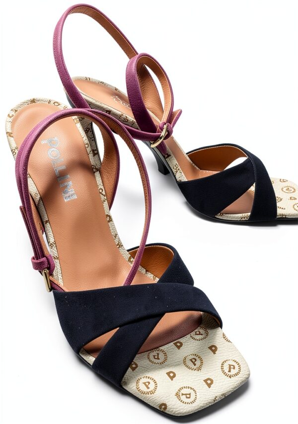 Sandali Donna Pollini in Pelle Scamosciata Multicolore SA16019C0GTA-5