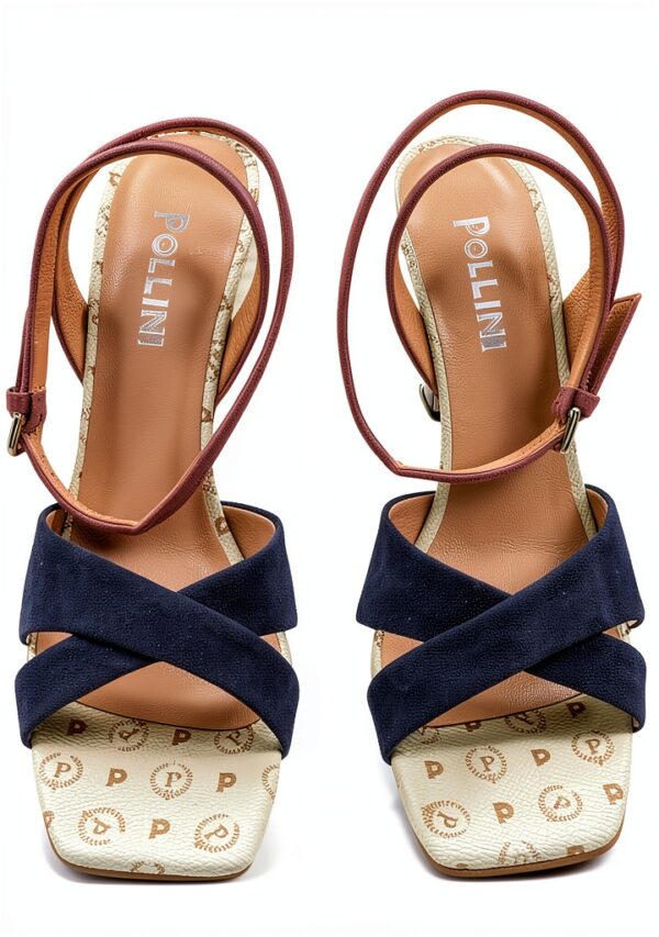 Sandali Donna Pollini in Pelle Scamosciata Multicolore SA16019C0GTA-3