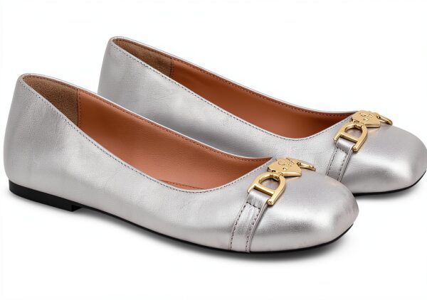Ballerine Love Moschino JA11011G1MIF090B Argento Eleganti Sostenibili-1