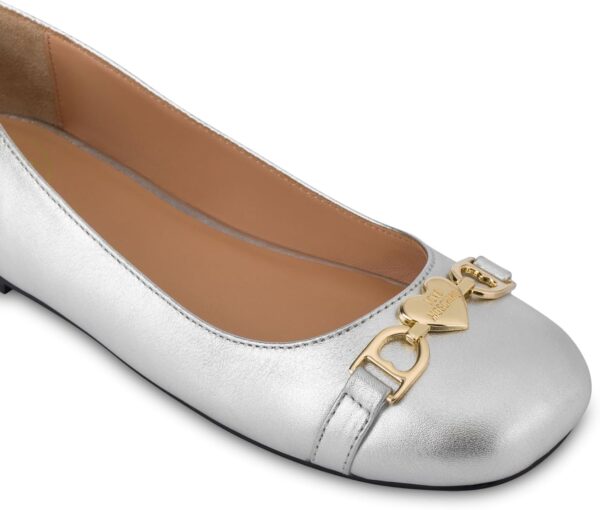 Ballerine Love Moschino JA11011G1MIF090B Argento Eleganti Sostenibili-2