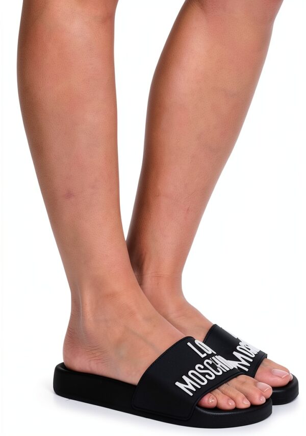 Sandali Donna Moschino Ja28052g0m Nero Eleganti con Suola in Gomma-1