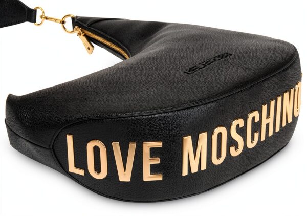 Love Moschino BORSA PU GRS NERO+ ORO-3