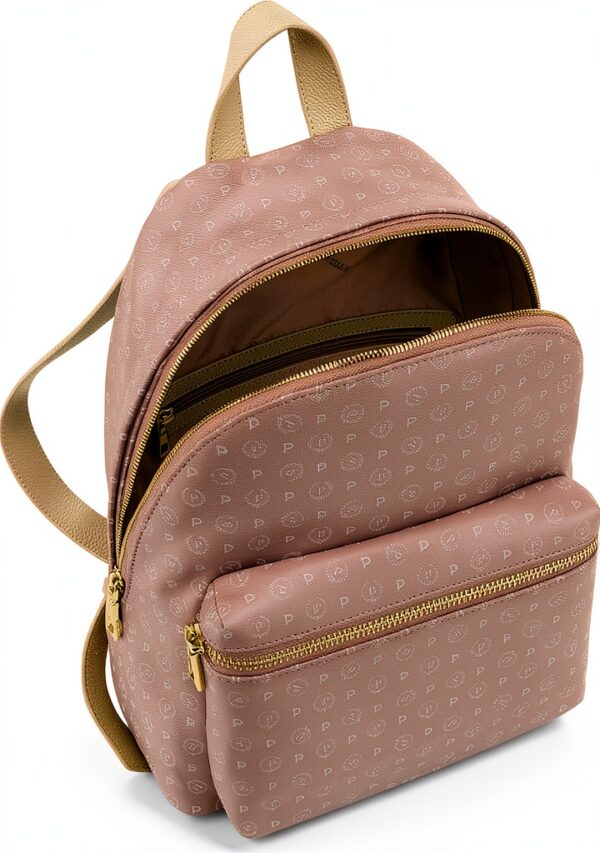 Pollini Zaino Heritage con tasca esterna Beige-2
