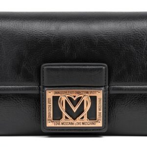 Love Moschino Borsa Grain Pu Nero a Spalla Donna-0