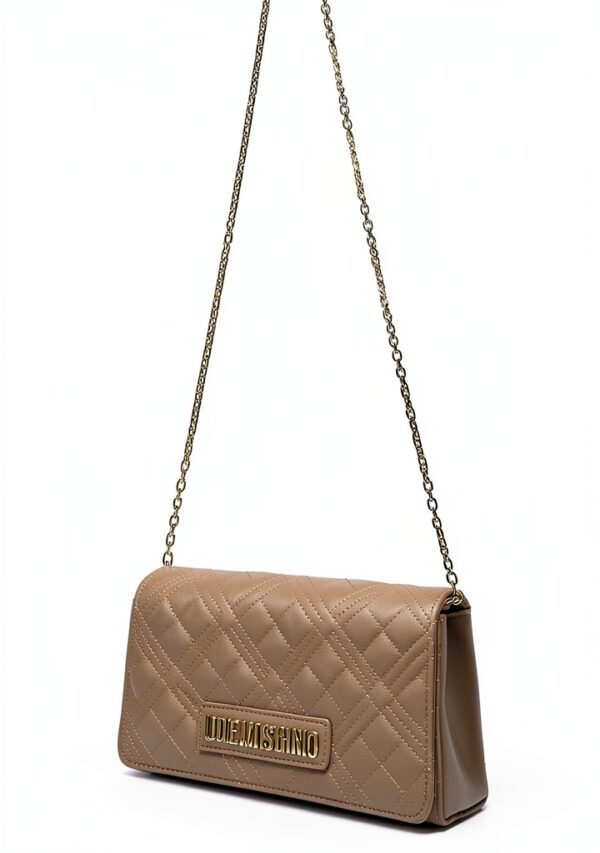 Love Moschino BORSA QUILTED PU BEIGE-5