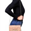 Love Moschino BORSA QUILTED PU BEIGE-1